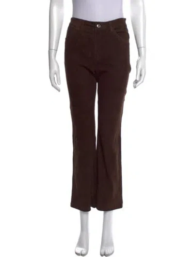 Pre-owned Sprwmn Lamb Leather Straight Leg Pants In Neutrals