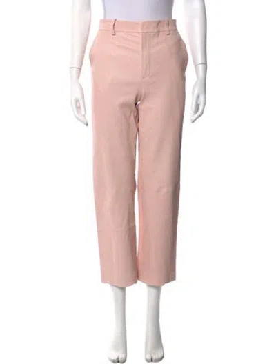 Pre-owned Sprwmn Lamb Leather Straight Leg Pants In Pink
