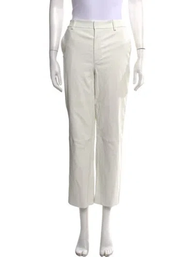 Pre-owned Sprwmn Lamb Leather Straight Leg Pants In White