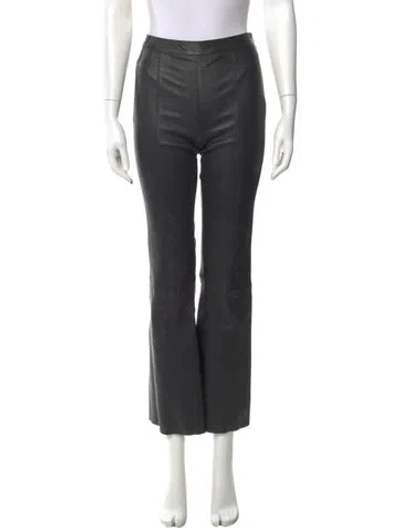 Pre-owned Sprwmn Lamb Leather Wide Leg Pants In Black