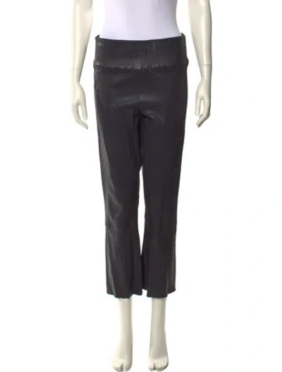 Pre-owned Sprwmn Lamb Leather Wide Leg Pants In Black