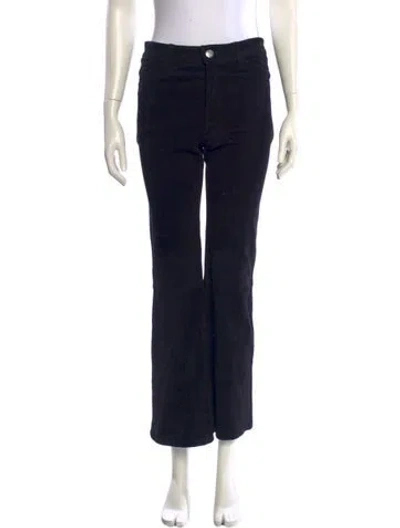 Pre-owned Sprwmn Lamb Leather Wide Leg Pants In Black