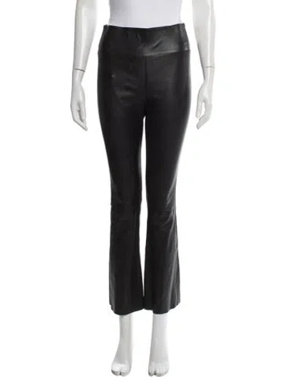 Pre-owned Sprwmn Lamb Leather Wide Leg Pants In Black