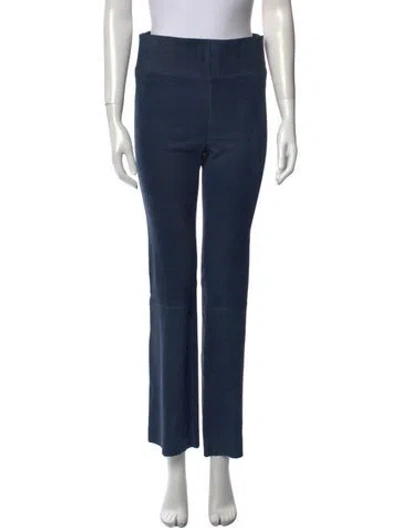 Pre-owned Sprwmn Lamb Leather Wide Leg Pants In Blue