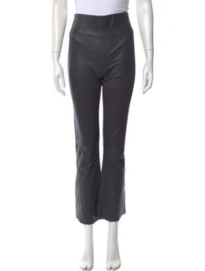Pre-owned Sprwmn Lamb Leather Wide Leg Pants In Gray
