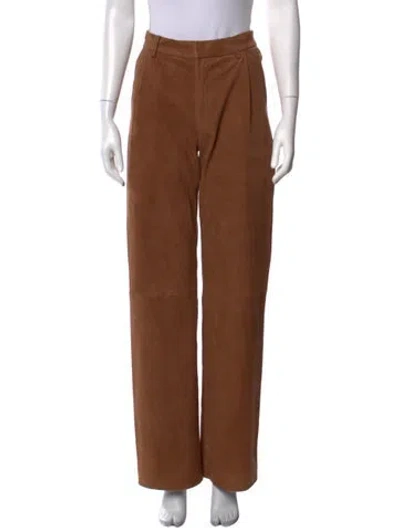 Pre-owned Sprwmn Lamb Leather Wide Leg Pants In Neutrals