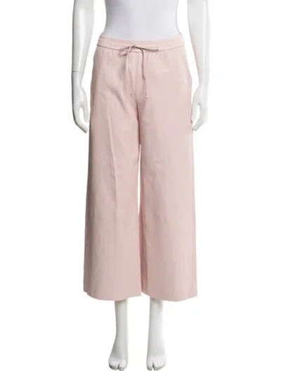 Pre-owned Sprwmn Lamb Leather Wide Leg Pants In Pink