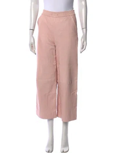 Pre-owned Sprwmn Lamb Leather Wide Leg Pants In Pink