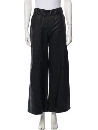 Pre-owned Sprwmn Lamb Leather Wide Leg Pants W/ Tags In Blue