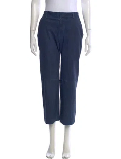 Pre-owned Sprwmn Lamb Leather Wide Leg Pants W/ Tags In Blue