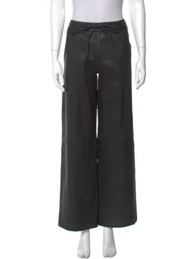 Pre-owned Sprwmn Lamb Leather Wide Leg Pants W/ Tags In Gray