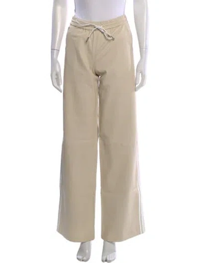 Pre-owned Sprwmn Lamb Leather Wide Leg Pants W/ Tags In Neutral