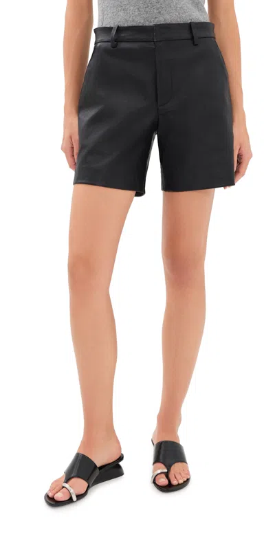 Sprwmn Lambskin Trouser Shorts Black