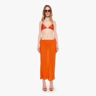 Sprwmn Lara Midi Skirt In Orange