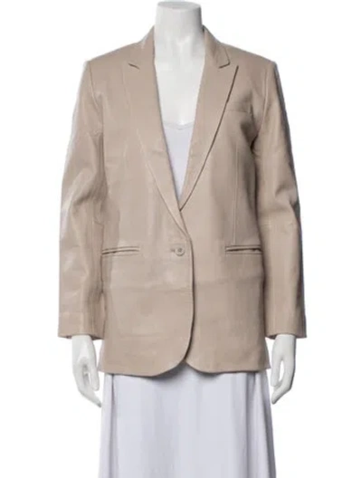 Pre-owned Sprwmn Leather Blazer W/ Tags In Neutrals