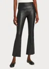 Sprwmn Leather Crop Flare Pants In Black In Black