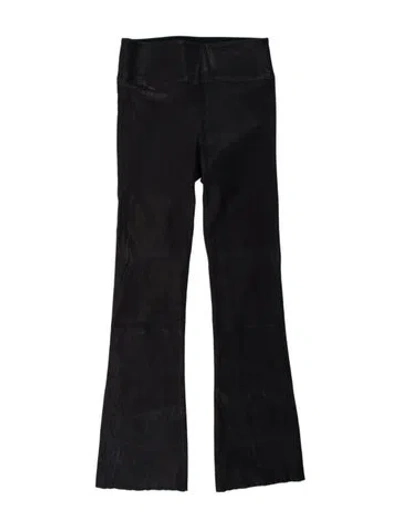 Pre-owned Sprwmn Leather Flared Pants In Black