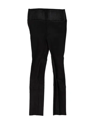 Pre-owned Sprwmn Leather Flared Pants In Black
