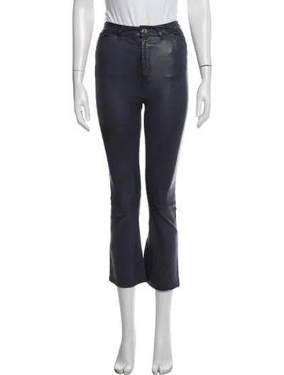 Pre-owned Sprwmn Leather Flared Pants In Black