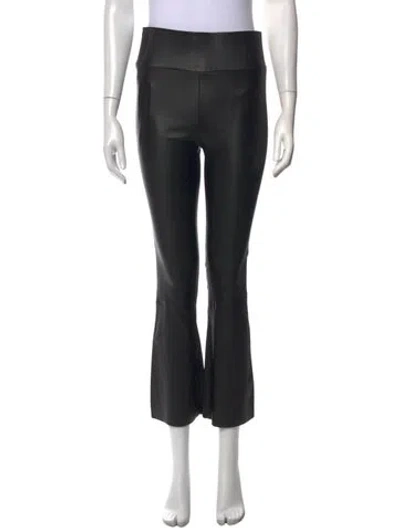 Pre-owned Sprwmn Leather Flared Pants In Black