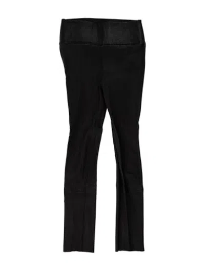 Pre-owned Sprwmn Leather Flared Pants In Black