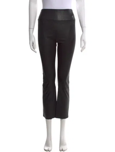 Pre-owned Sprwmn Leather Flared Pants In Black