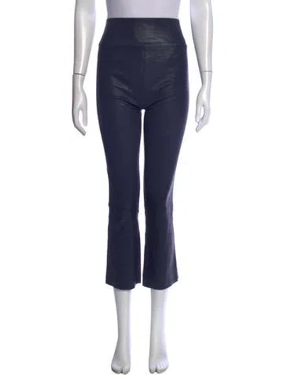 Pre-owned Sprwmn Leather Flared Pants In Blue