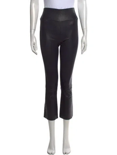 Pre-owned Sprwmn Leather Flared Pants In Blue