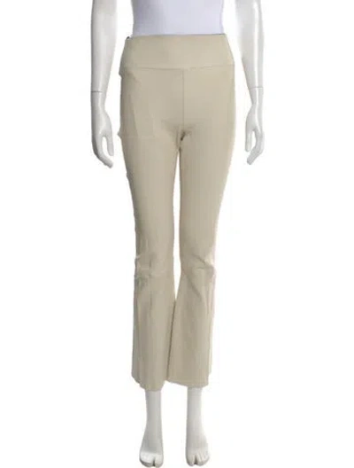Pre-owned Sprwmn Leather Flared Pants In Neutral