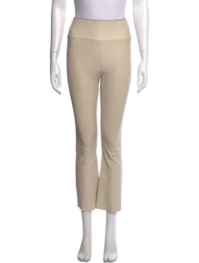Pre-owned Sprwmn Leather Flared Pants In Neutrals