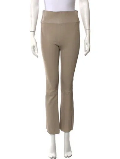 Pre-owned Sprwmn Leather Flared Pants In Neutrals