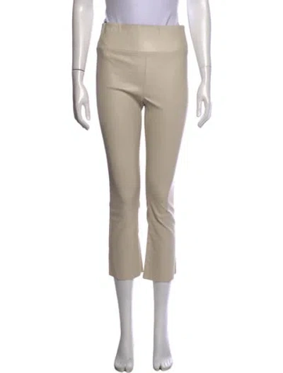 Pre-owned Sprwmn Leather Flared Pants In Neutrals