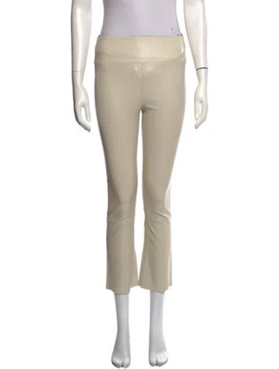 Pre-owned Sprwmn Leather Flared Pants In Neutrals