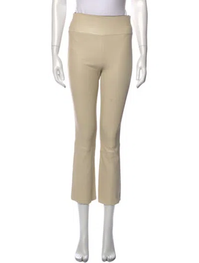 Pre-owned Sprwmn Leather Flared Pants In Neutrals