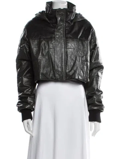 Pre-owned Sprwmn Leather Jacket In Black