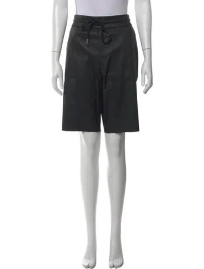 Pre-owned Sprwmn Leather Knee-length Shorts In Black