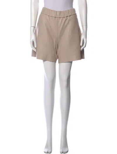 Pre-owned Sprwmn Leather Knee-length Shorts In Neutral