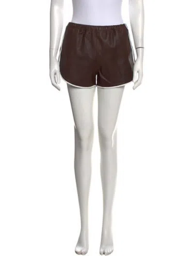 Pre-owned Sprwmn Leather Mini Shorts In Black