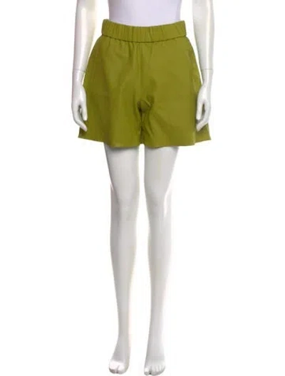 Pre-owned Sprwmn Leather Mini Shorts In Green