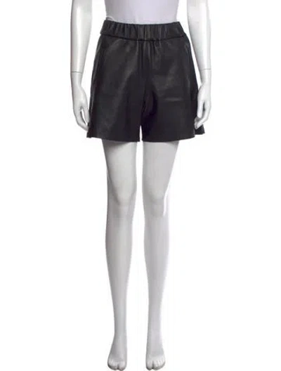 Pre-owned Sprwmn Leather Mini Shorts W/ Tags In Black