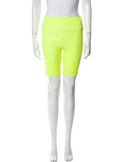 Pre-owned Sprwmn Leather Mini Shorts W/ Tags In Yellow