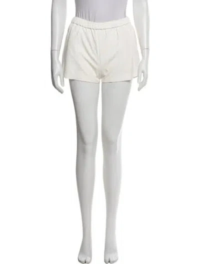 Pre-owned Sprwmn Leather Mini Shorts In White