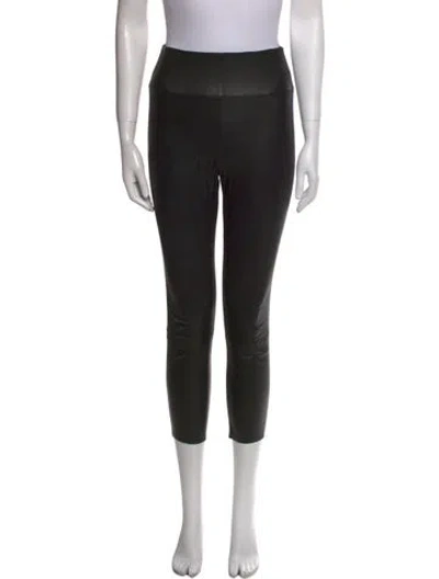 Pre-owned Sprwmn Leather Skinny Leg Pants In Black