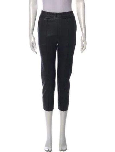 Pre-owned Sprwmn Leather Skinny Leg Pants In Black