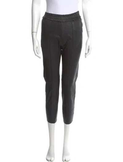 Pre-owned Sprwmn Leather Skinny Leg Pants In Black