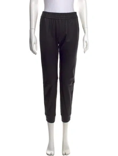 Pre-owned Sprwmn Leather Skinny Leg Pants In Black