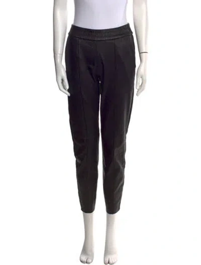Pre-owned Sprwmn Leather Skinny Leg Pants In Black