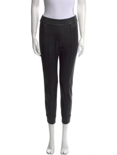 Pre-owned Sprwmn Leather Skinny Leg Pants In Black