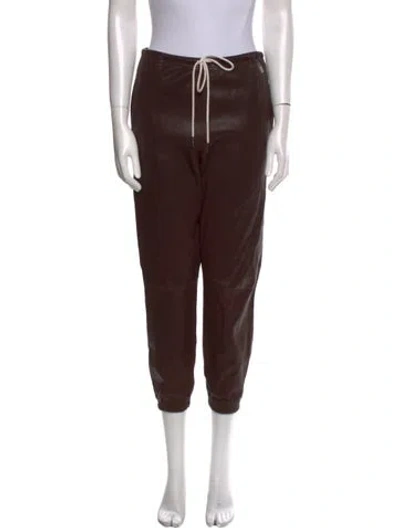 Pre-owned Sprwmn Leather Skinny Leg Pants In Black