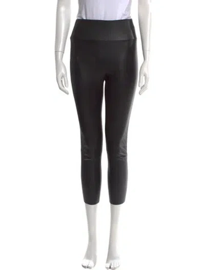 Pre-owned Sprwmn Leather Skinny Leg Pants In Black